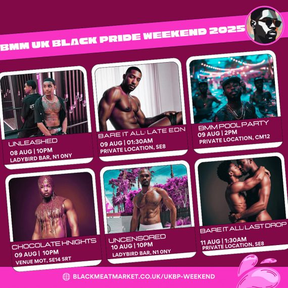 Black Meat Market events this UK Black Pride Weekend